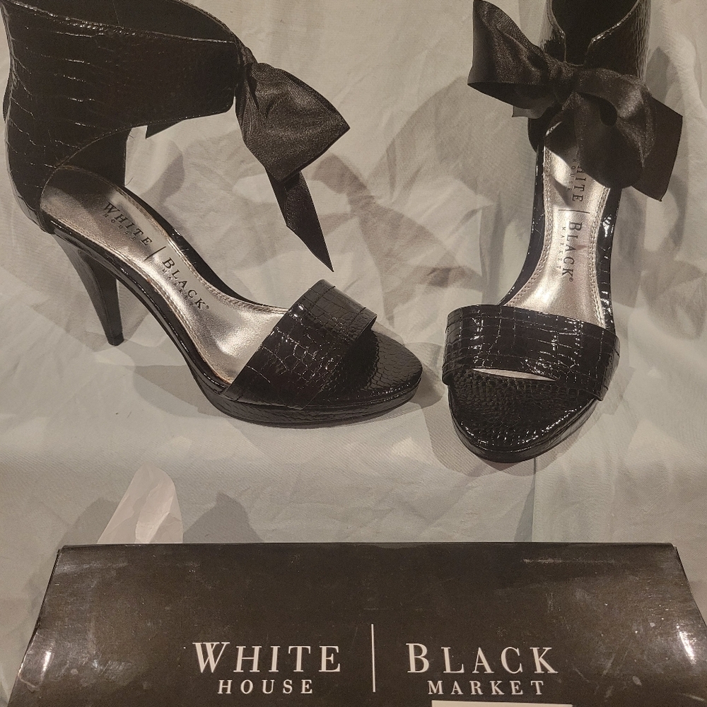White House Black Market Satin Heels